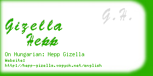 gizella hepp business card